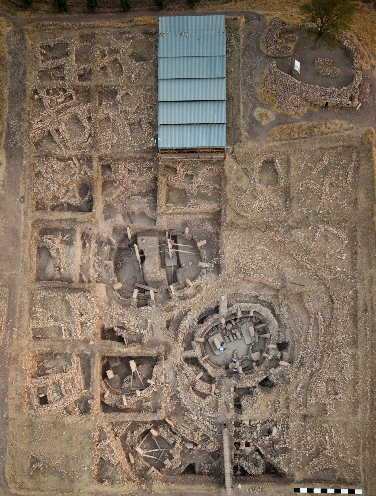Göbeklitepe ana kazı alanının kuşbakışı genel görünümü
